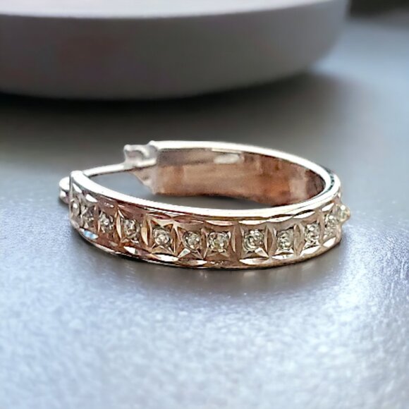 GIANI BERNINI Diamond Hoop Earrings - Picture 2 of 4